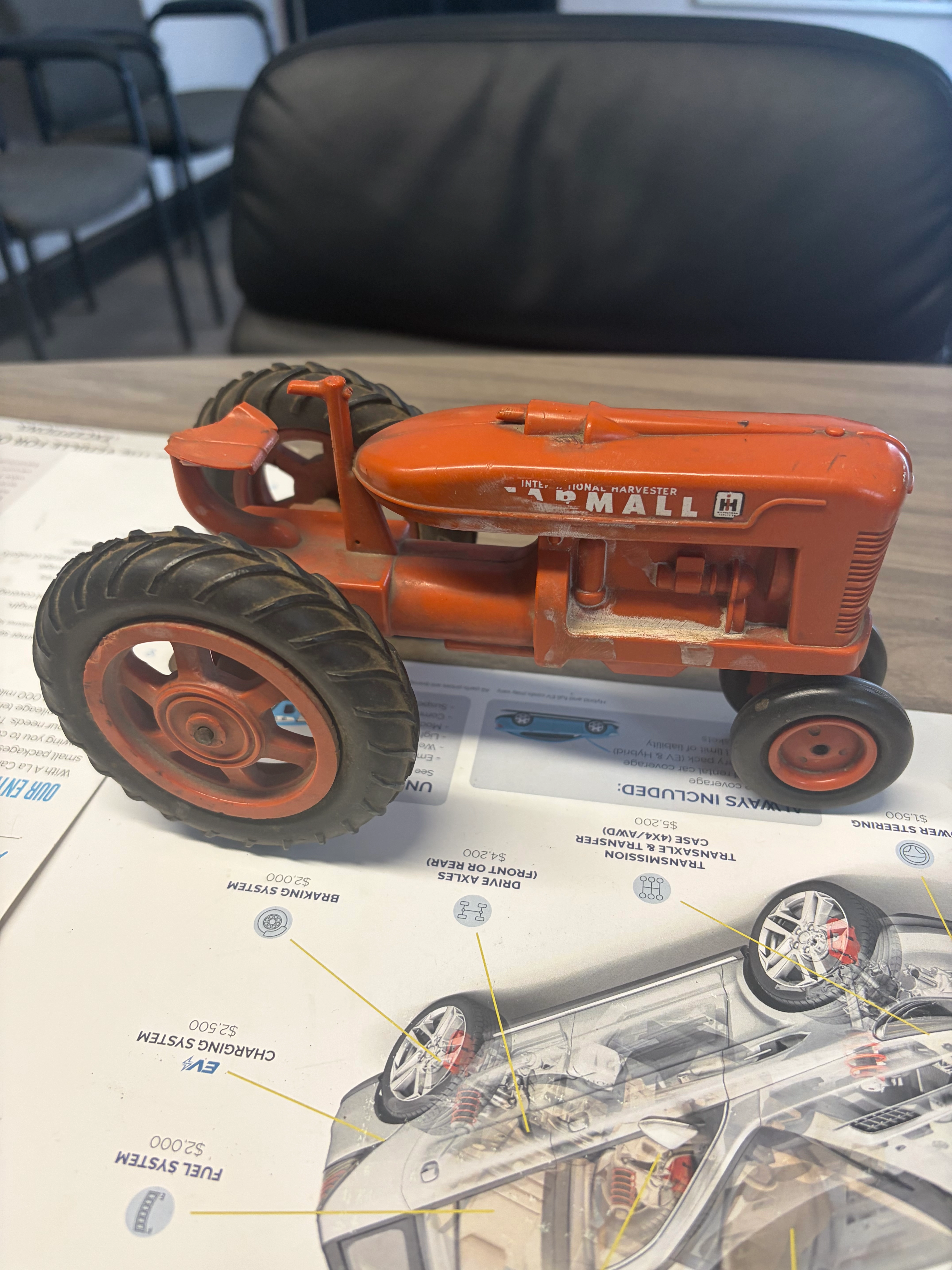 Vintage International Harvester Farmall Toy Tractor - Play Worn Condition